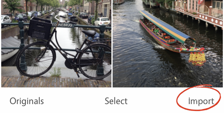 import photos from camera roll