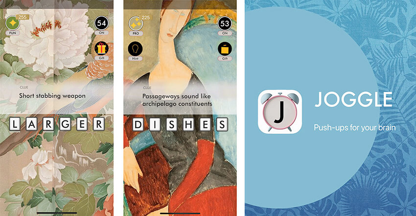 Joggle word game